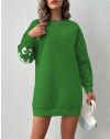 Kapucnis pulóver - kód 33160 - zöld